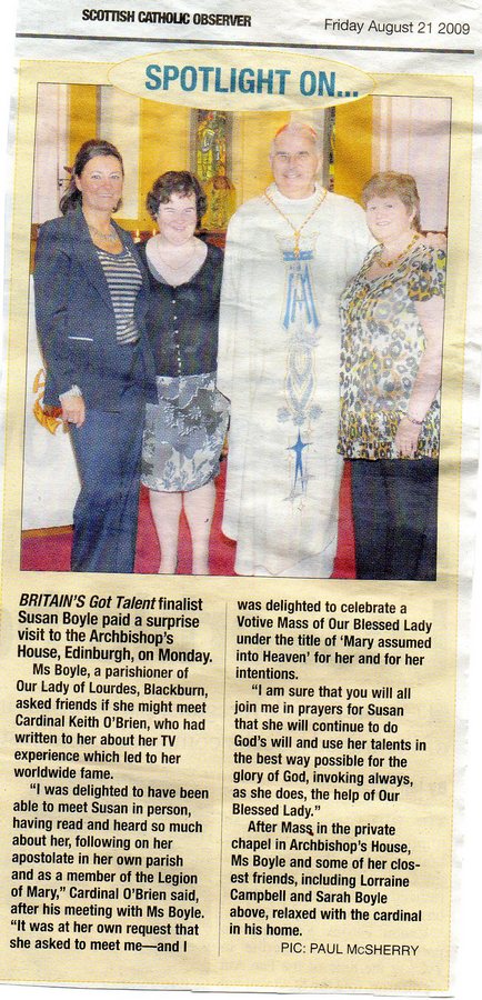 Susan and Friends with Cardinal O'Brien